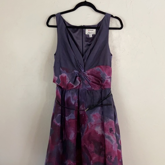 Lela Rose for target watercolor purple midi dress - Picture 6 of 12